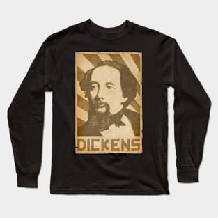 Charles Dickens Retro Propaganda Long Sleeve T-Shirt